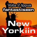 Voita 2 lippua fantastiseen New Yorkiin