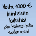 Voita 1000€ pysyviin menoihisi joka kuukausi vuoden ajan