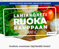 Voita lahjakortti haluamaasi ruokakauppaan 1000 eurolle